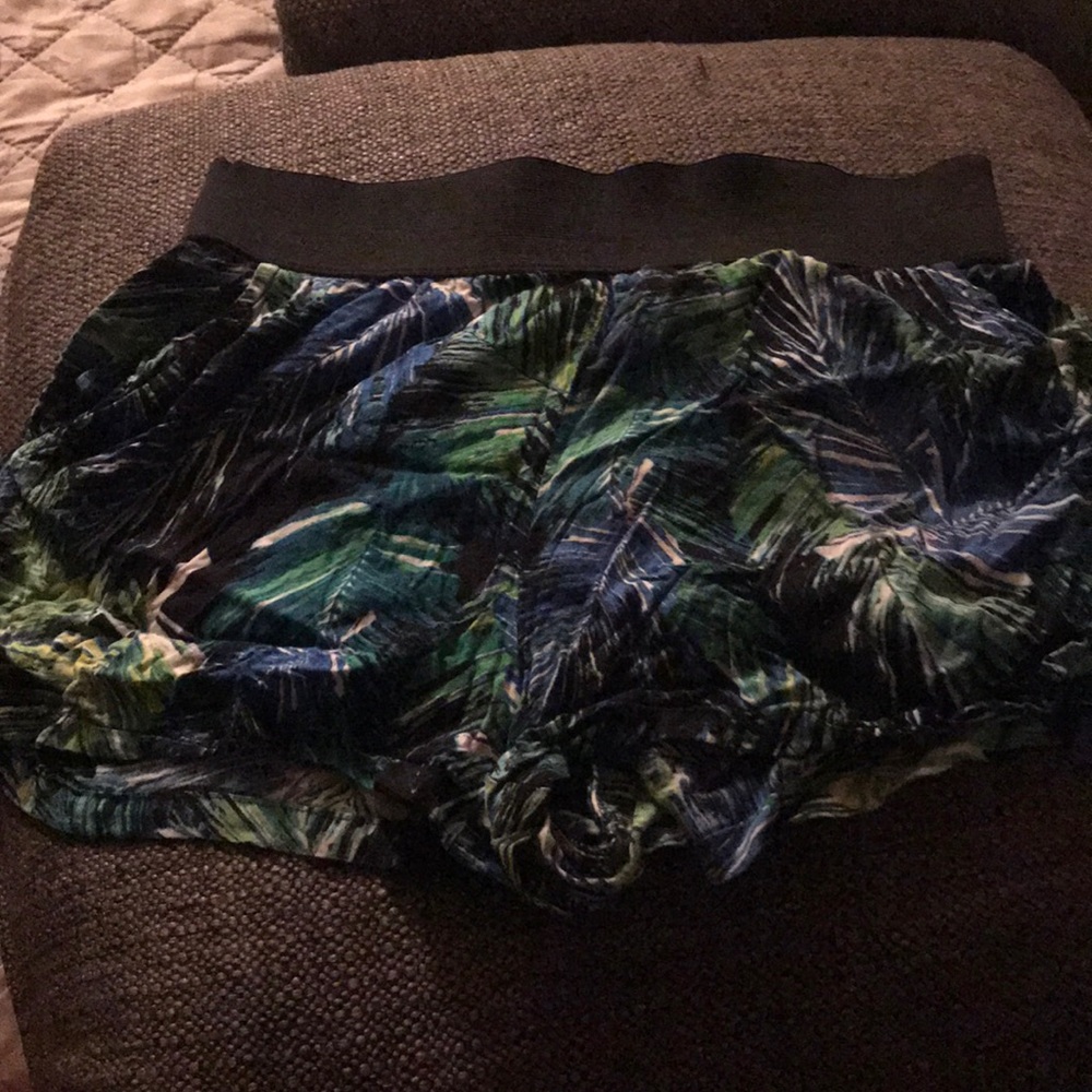 Blue palm shorts